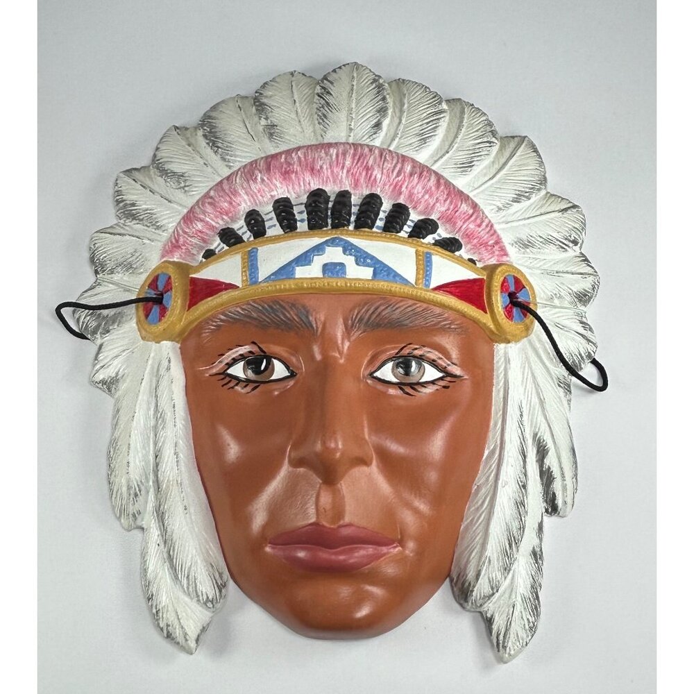 Vintage Handmade Mask 87’ Dolores Stearny Signed Hand Painted Native American